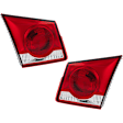 Driver and Passenger Side, Inner Tail Lights, with Bulbs, Halogen, Mounts on Trunk Lid
