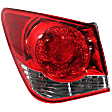 Driver Side, Inner And Outer Halogen Tail Light, With bulb(s), OE Replacement