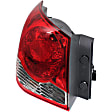 Driver Side, Inner And Outer Halogen Tail Light, With bulb(s), OE Replacement