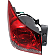 Driver Side, Inner And Outer Halogen Tail Light, With bulb(s), OE Replacement
