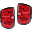 2014 Chevrolet Silverado 1500 LTZ - Driver and Passenger Side Halogen Tail Light, With bulb(s), OE Replacement, CAPA Certified