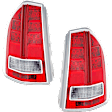 Driver and Passenger Side Tail Lights, with Bulbs, Halogen, CAPA Certified