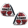 Driver and Passenger Side Halogen Tail Light, With bulb(s), OE Replacement, CAPA Certified