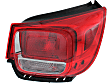 Driver and Passenger Side, Outer Tail Lights, with Bulbs, Halogen, Mounts on Body, CAPA Certified