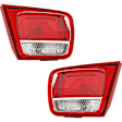 Driver and Passenger Side, Inner Tail Lights, With bulb(s), Halogen, Mounts on Luggage Lid, CAPA CERTIFIED