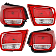 Driver and Passenger Side, Inner and Outer Tail Lights, With bulb(s), Halogen, Mounts on Body, CAPA CERTIFIED