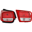 Driver Side, Inner and Outer Tail Lights, With bulb(s), Halogen, CAPA Certified