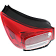 Driver Side, Inner and Outer Tail Lights, With bulb(s), Halogen, CAPA Certified