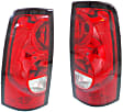 Driver and Passenger Side Halogen Tail Lights, without Bulbs, Fleetside, CAPA CERTIFIED