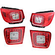 Driver and Passenger Side, Inner and Outer LED Tail Light, With bulb(s), OE Replacement