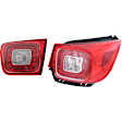 Passenger Side, Inner and Outer LED Tail Light, With bulb(s), OE Replacement