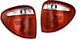 Driver and Passenger Side Halogen Tail Light, With bulb(s), OE Replacement