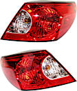 Driver and Passenger Side Halogen Tail Light, With bulb(s), OE Replacement, Convertible