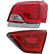 Passenger Side, Inner and Outer Halogen Tail Light, With bulb(s), OE Replacement