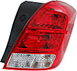 Driver and Passenger Side Tail Lights, with Bulbs, Halogen, LS and LTZ Models, CAPA Certified