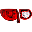 Driver Side, Inner And Outer Halogen Tail Light, With bulb(s), OE Replacement