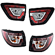 Driver and Passenger Side, Inner and Outer Halogen Tail Light, With bulb(s), OE Replacement