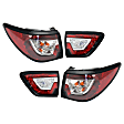 Driver and Passenger Side, Inner and Outer Halogen Tail Light, With bulb(s), OE Replacement,, CAPA Certified