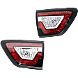 Driver and Passenger Side, Inner Tail Lights, with Bulbs, Halogen, Mounts on Liftgate, CAPA Certified