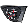 Driver Side, Inner And Outer Halogen Tail Light, With bulb(s), OE Replacement,, CAPA Certified