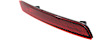 Rear, Driver and Passenger Side Bumper Reflector - Red Lens