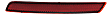 Rear, Driver and Passenger Side Bumper Reflector - Red Lens, CAPA CERTIFIED