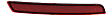 Rear, Driver and Passenger Side Bumper Reflector - Red Lens, CAPA CERTIFIED