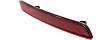 Rear, Driver and Passenger Side Bumper Reflector - Red Lens, CAPA CERTIFIED