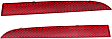 Rear, Driver and Passenger Side Bumper Reflector, CAPA Certified
