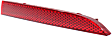 Rear, Driver and Passenger Side Bumper Reflector, CAPA Certified