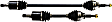 Front, Driver and Passenger Side Axle Assembly, Automatic CVT Transmission