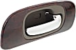 Front and Rear, Driver and Passenger Side Interior Door Handles, Gray bezel with chrome lever, Front - With door lock hole; Rear - Without door lock hole, 4-Door, Sedan