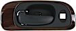 Front, Driver and Passenger Side Interior Door Handles, Black, With Door Lock Hole, 4-Door, Sedan