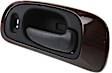 Front, Driver and Passenger Side Interior Door Handles, Black, With Door Lock Hole, 4-Door, Sedan