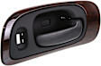Front, Driver and Passenger Side Interior Door Handles, Black, With Door Lock Hole, 4-Door, Sedan