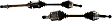 Front, Driver and Passenger Side Axle Assembly - New Set of 2