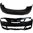 Front and Rear Primed Bumper Cover