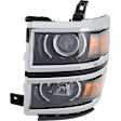 Driver and Passenger Side Headlight, Assembly, Halogen, Black Interior, CAPA CERTIFIED