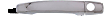 2016 Chevrolet Trax - Front or Rear, Driver and Passenger Side Chrome Exterior Door Handle, Front Driver Side - With Key Hole; Front Passenger Side or Rear Driver or Passenger Side - Without Key Hole