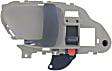 Front or Rear, Driver and Passenger Side Interior Door Handles, Beige Bezel with Gray Lever, with Door Lock Button