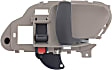 Front or Rear, Driver and Passenger Side Interior Door Handles, Beige Bezel with Gray Lever, with Door Lock Button
