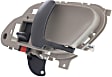 Front or Rear, Driver and Passenger Side Interior Door Handles, Beige Bezel with Gray Lever, with Door Lock Button