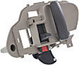 Front or Rear, Driver and Passenger Side Interior Door Handles, Beige Bezel with Gray Lever, with Door Lock Button