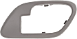 Front, Driver and Passenger Side, Interior, Door Handle Trim, Plastic, Gray