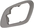 Front, Driver and Passenger Side, Interior, Door Handle Trim, Plastic, Gray
