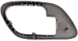 Front, Driver and Passenger Side, Interior, Door Handle Trim, Plastic, Gray
