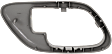Front, Driver and Passenger Side, Interior, Door Handle Trim, Plastic, Gray
