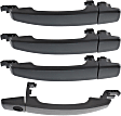 Front and Rear, Driver and Passenger Side Exterior Door Handles, Primed, Front Driver Side - With Key Hole; Front Passenger Side and Rear Driver and Passenger Side - Without Key Hole