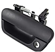 Front and Rear, Driver and Passenger Side Exterior Door Handles, Textured Black, Front - with Keyholes, Rear - without Keyholes