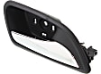 Front or Rear, Driver and Passenger Side Interior Door Handles, Chrome Lever with Black Bezel, Without Door Lock Hole